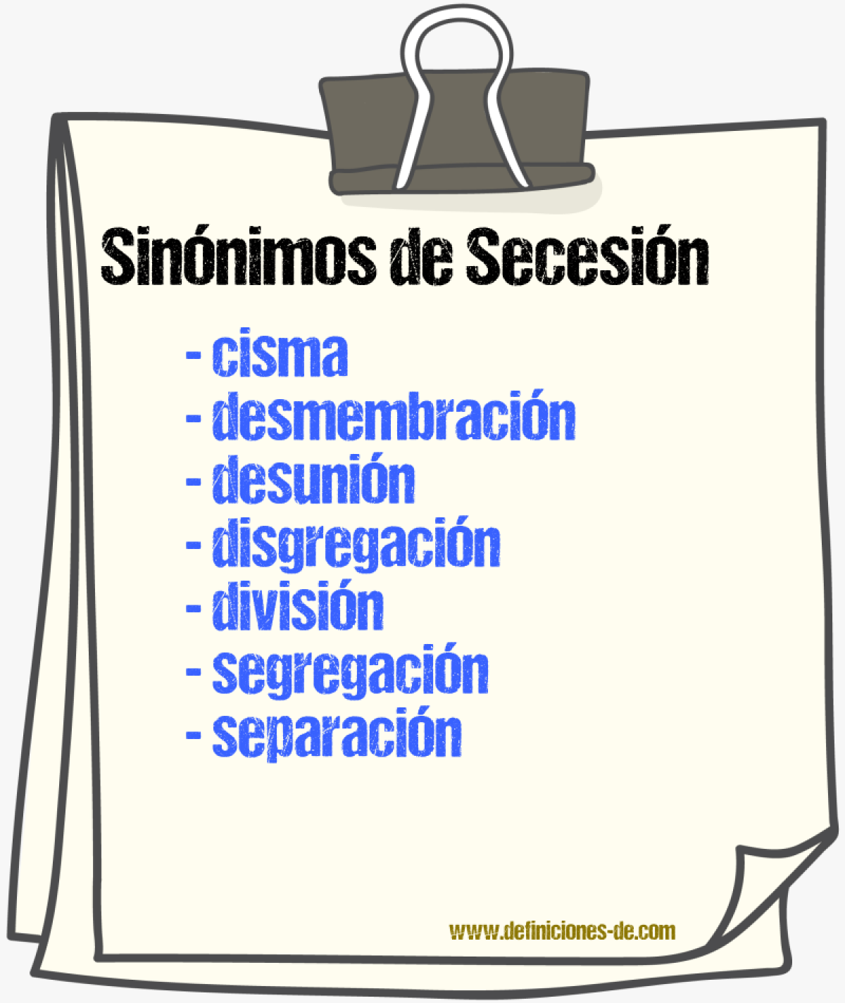 Sinnimos de secesin