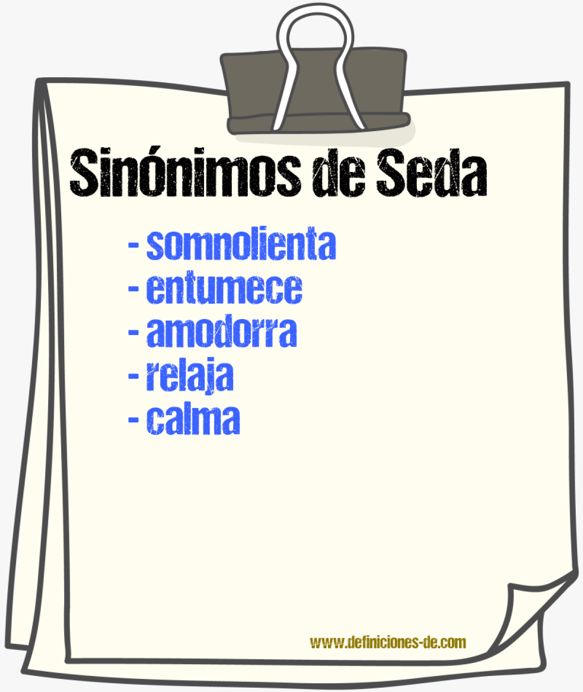 Sinónimos de seda