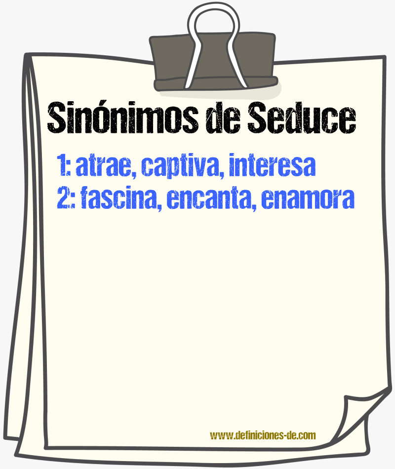 Sinónimos de seduce