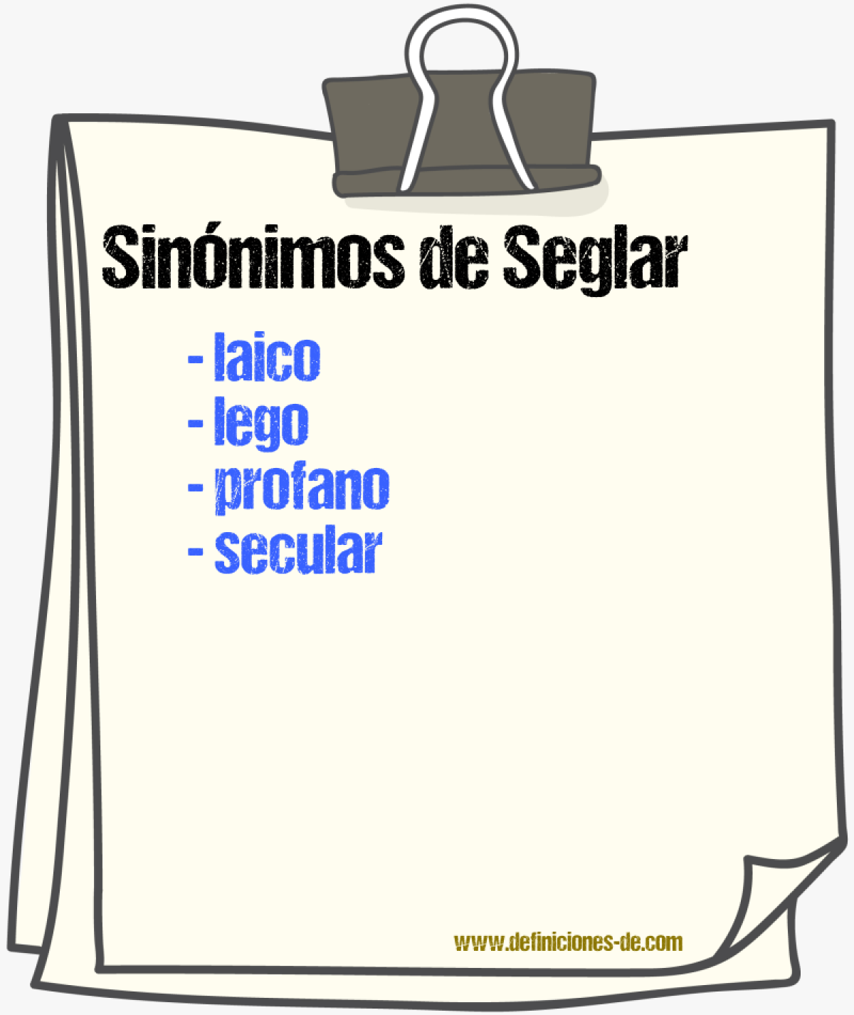 Sinnimos de seglar