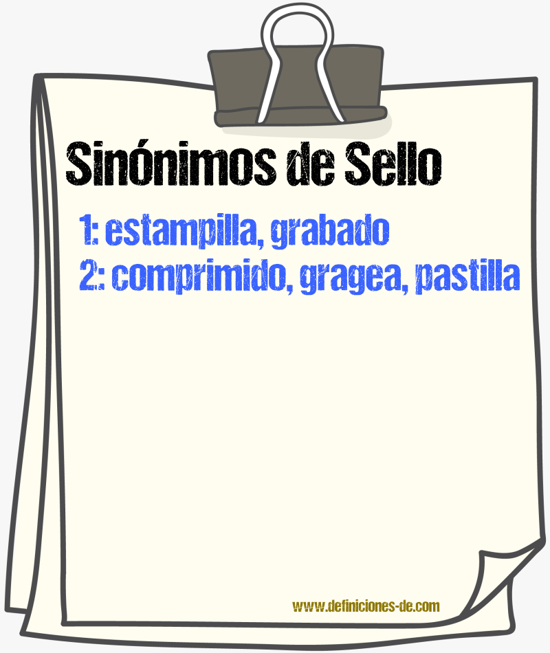 Sinnimos de sello