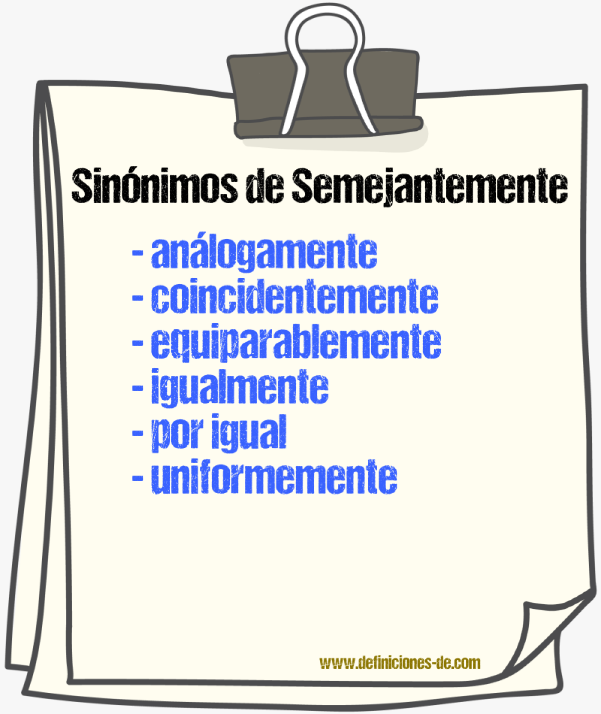 Sinnimos de semejantemente