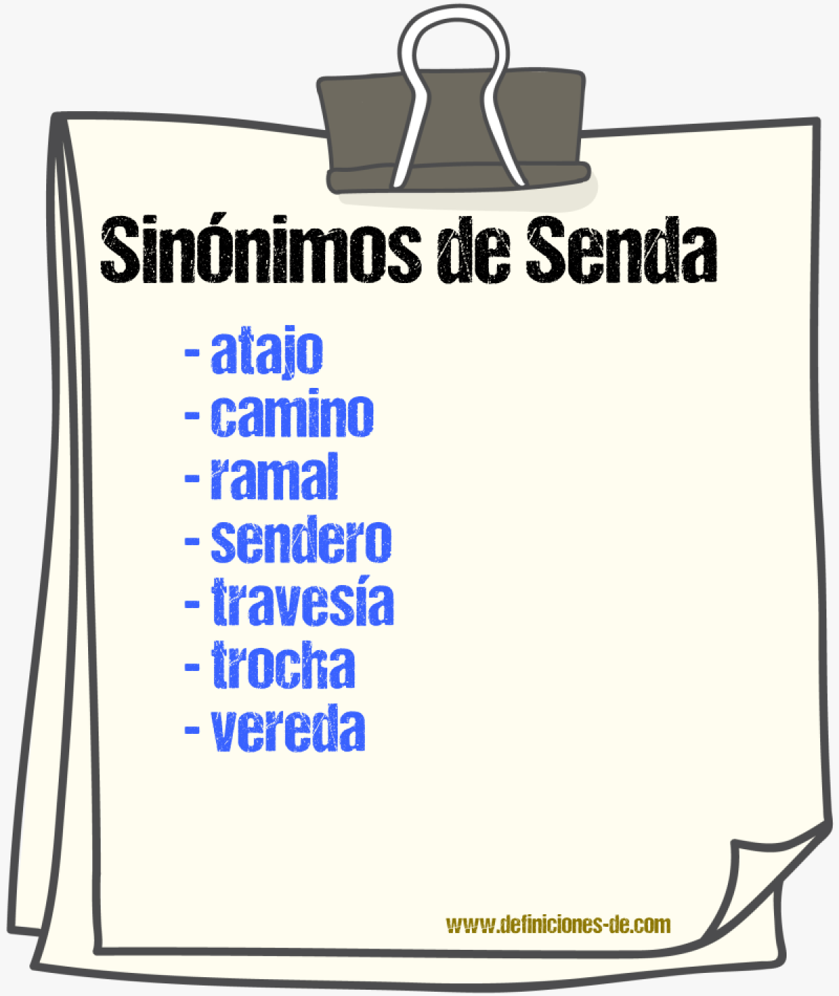 Sinnimos de senda