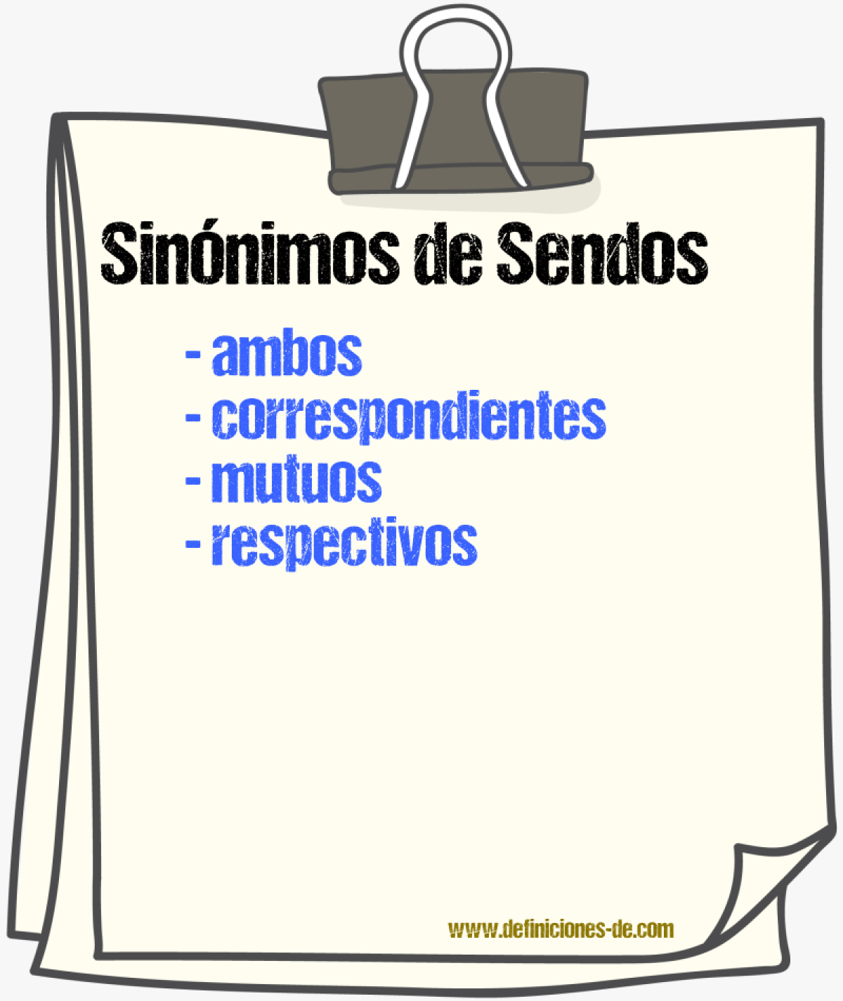 Sinnimos de sendos