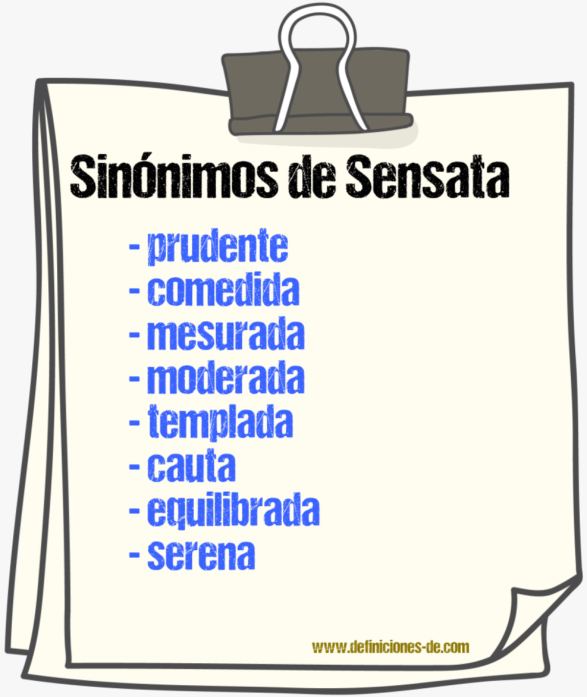 Sinónimos de sensata