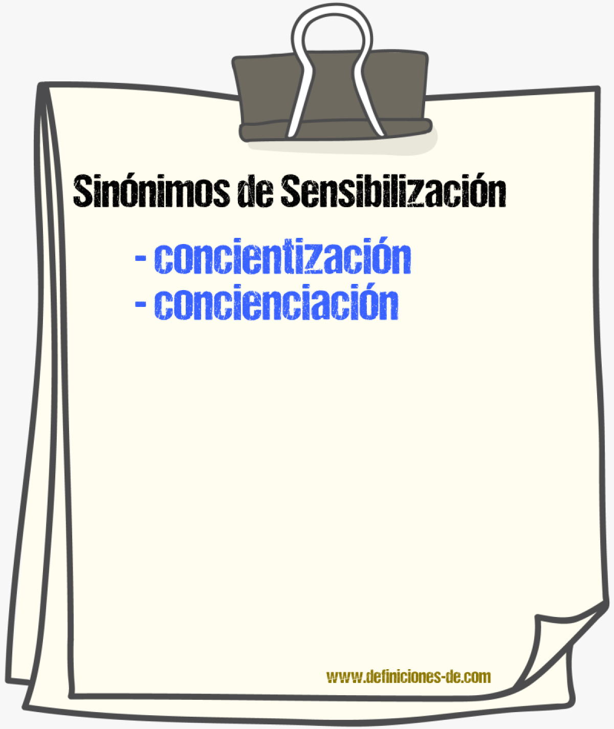 Sinnimos de sensibilizacin