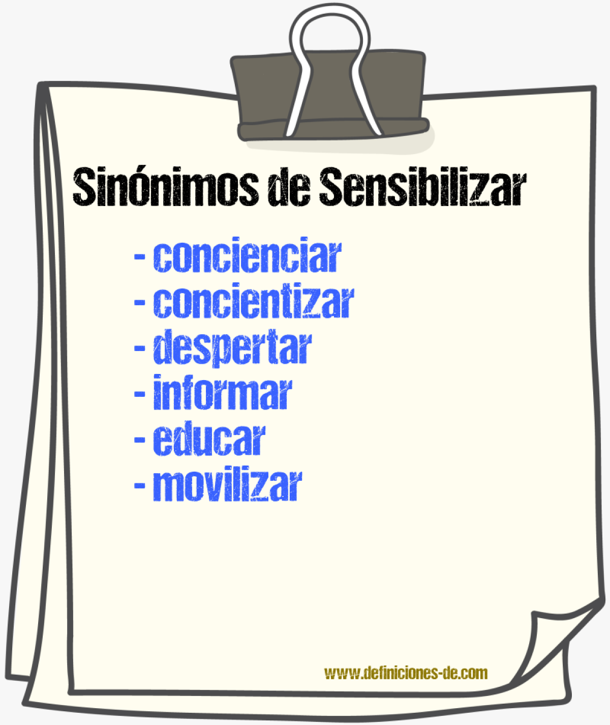 Sinónimos de sensibilizar