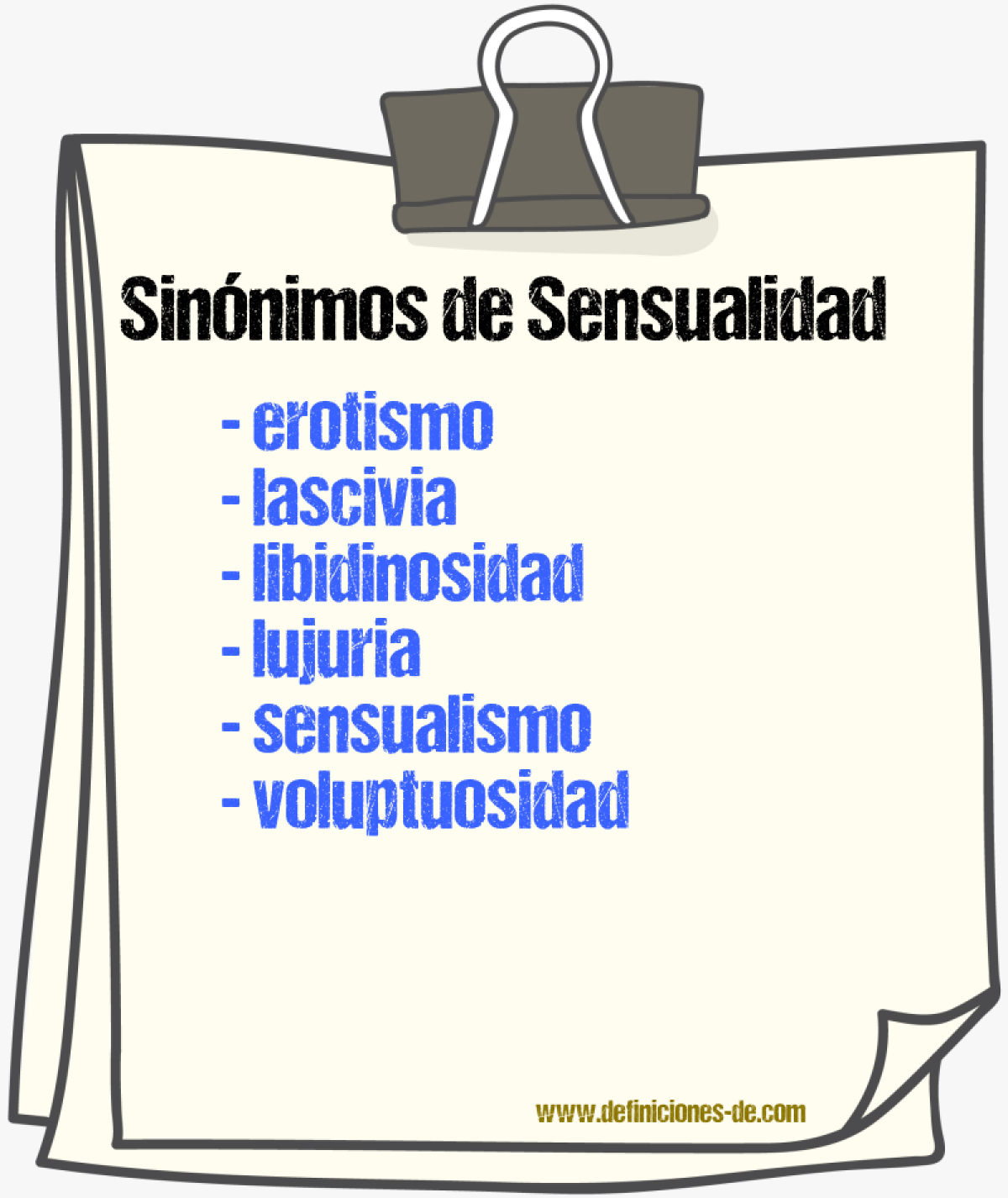 Sinnimos de sensualidad