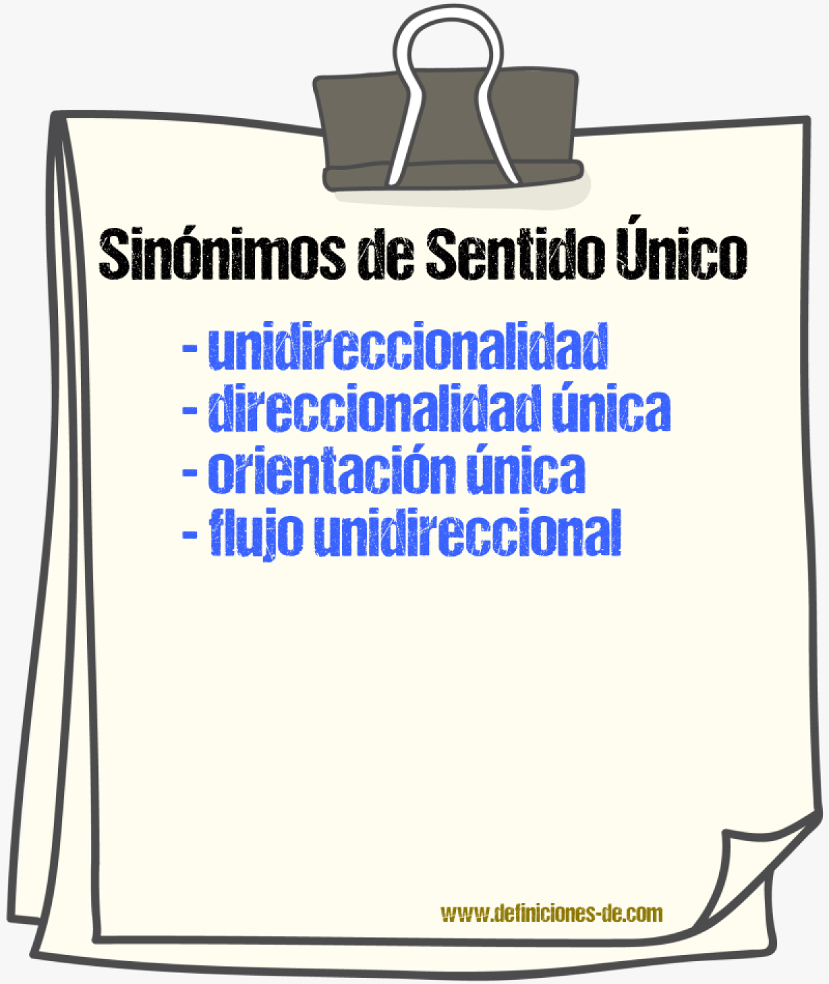 Sinónimos de sentido único