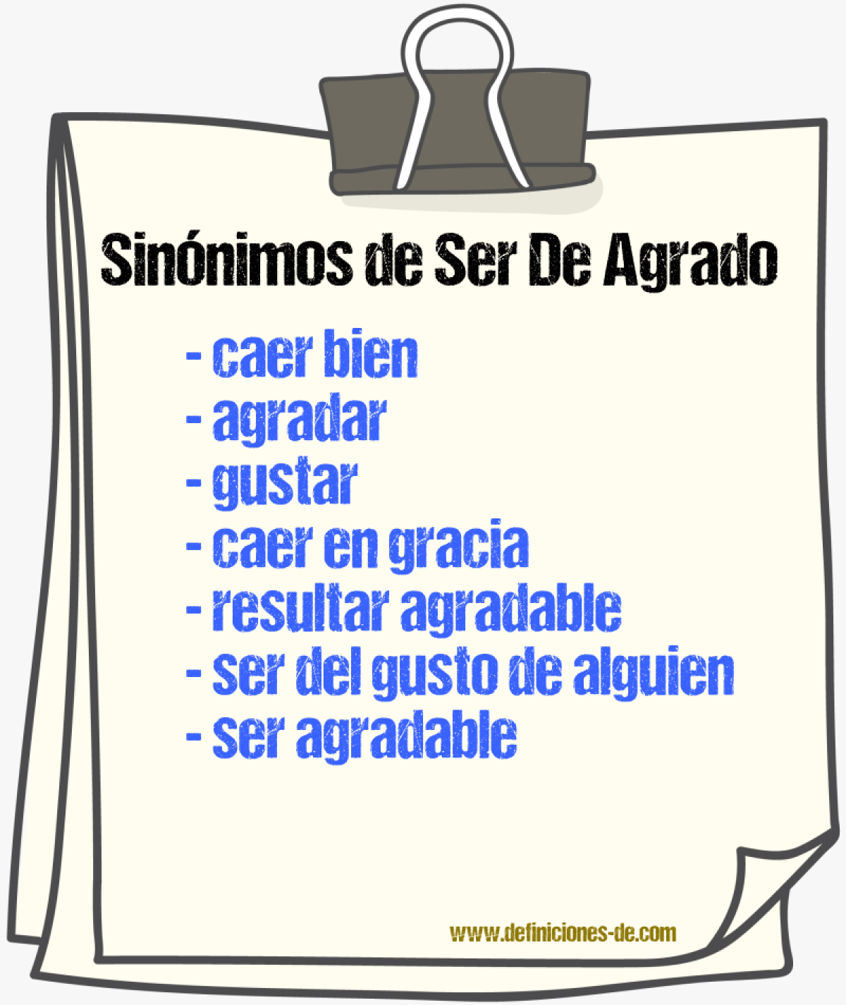 Sinónimos de ser de agrado