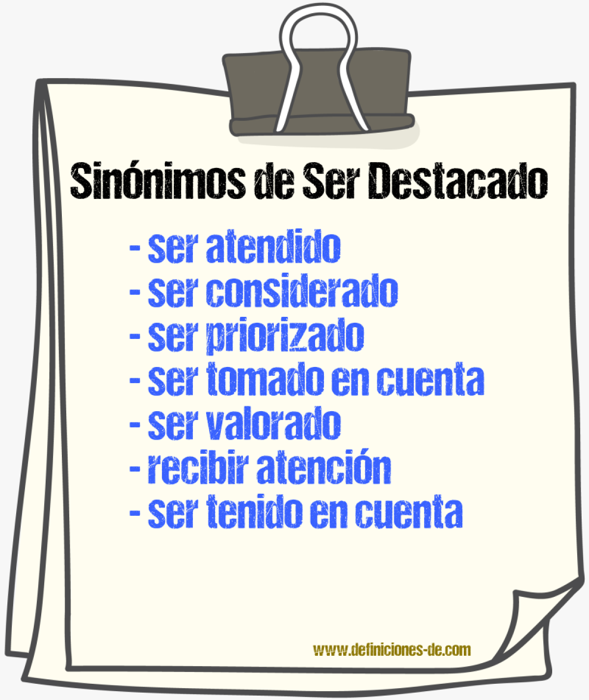Sinónimos de ser destacado