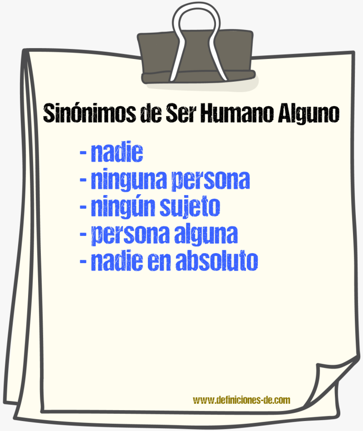 Sinónimos de ser humano alguno