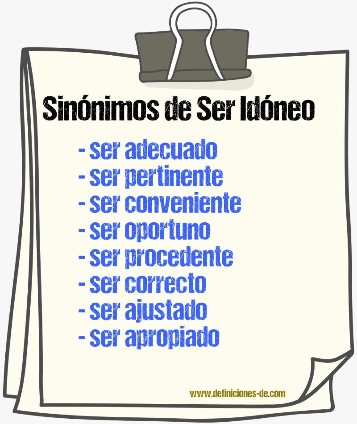 Sinónimos de ser idóneo