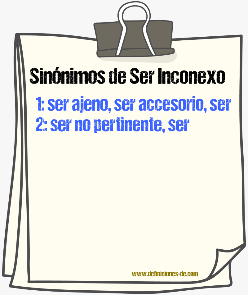 Sinónimos de ser inconexo