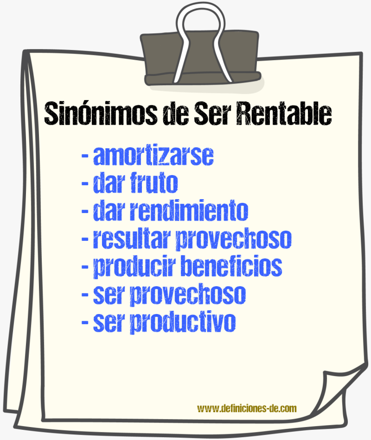 Sinónimos de ser rentable