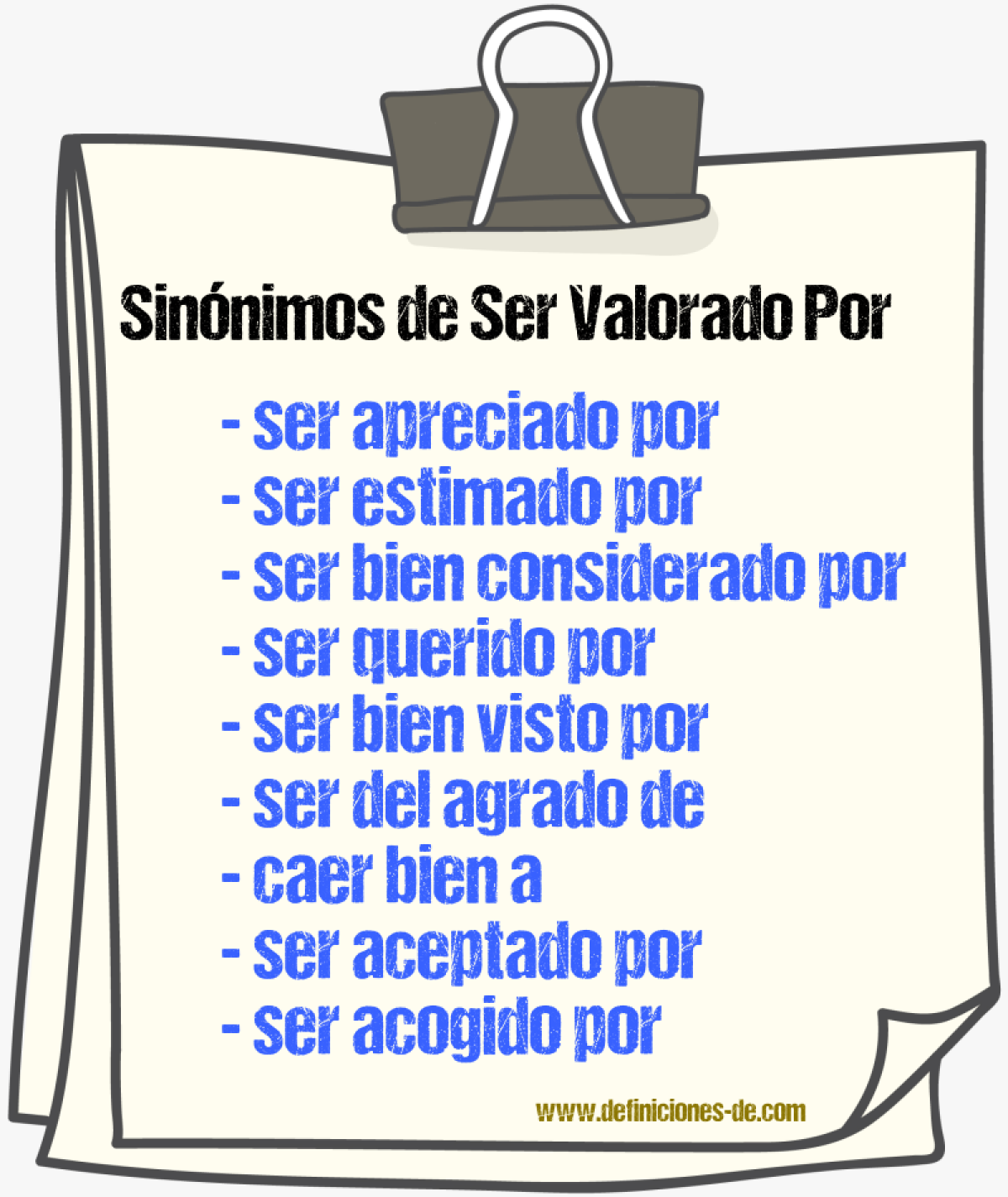 Sinónimos de ser valorado por