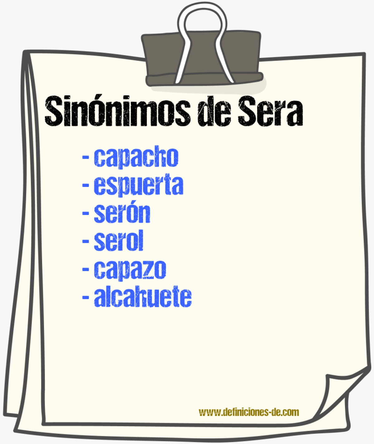 Sinnimos de sera