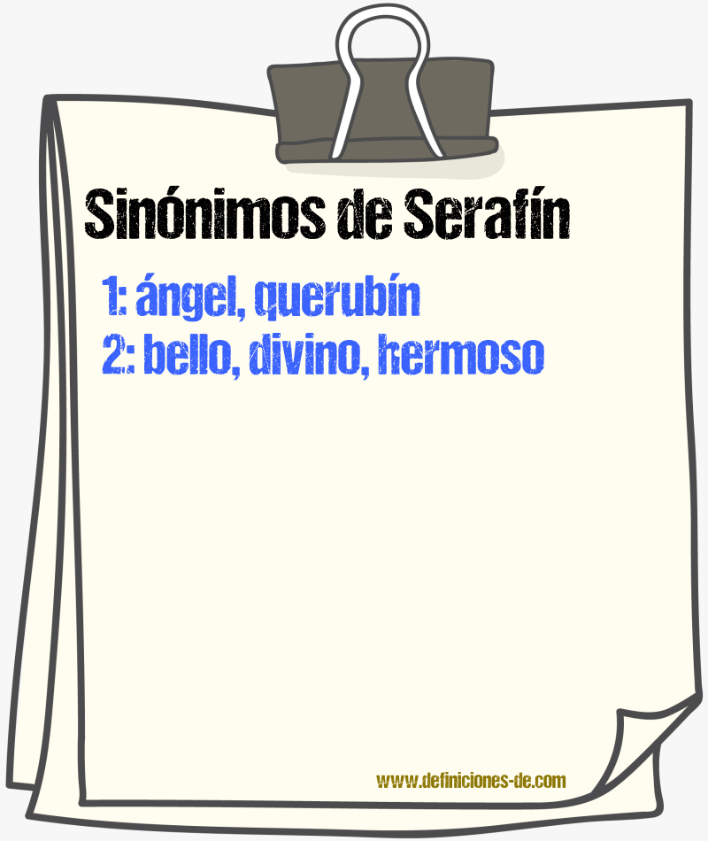 Sinnimos de serafn