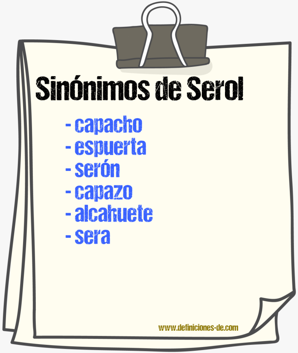 Sinnimos de serol