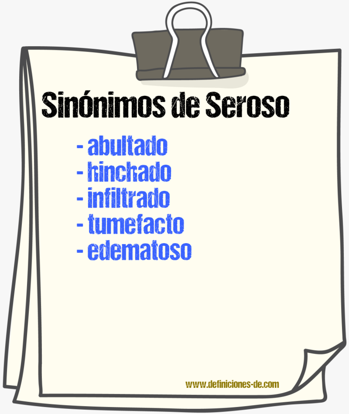 Sinnimos de seroso