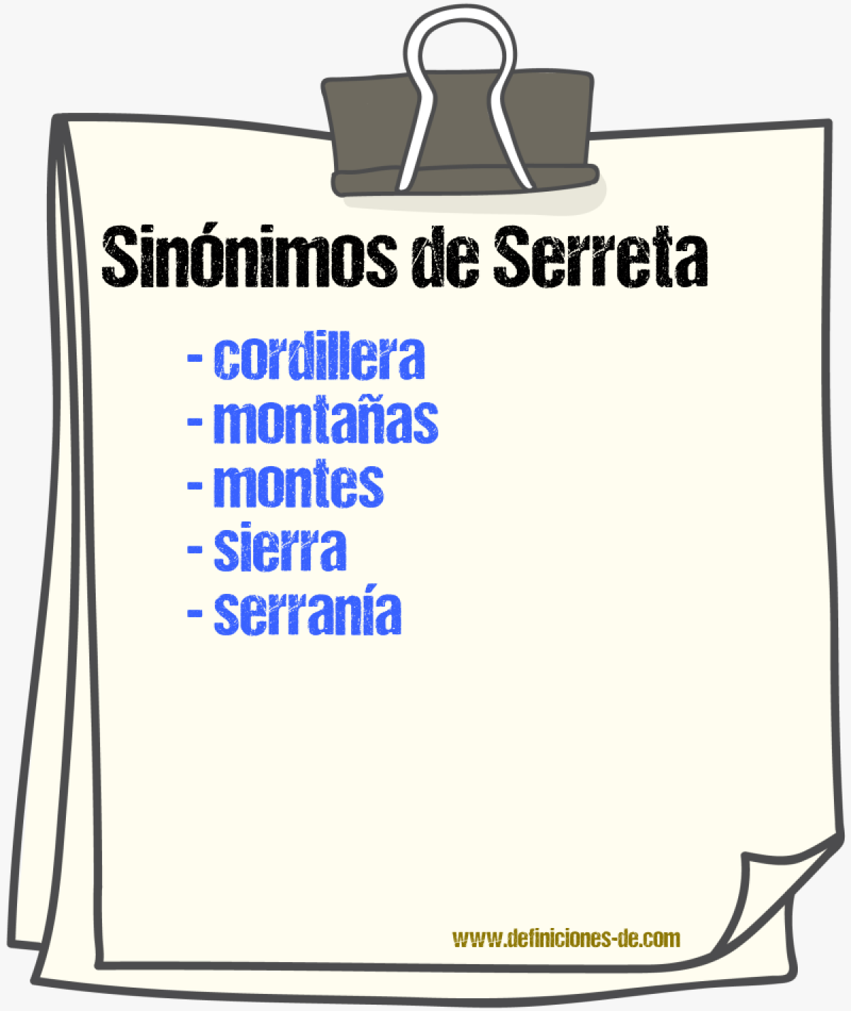 Sinnimos de serreta