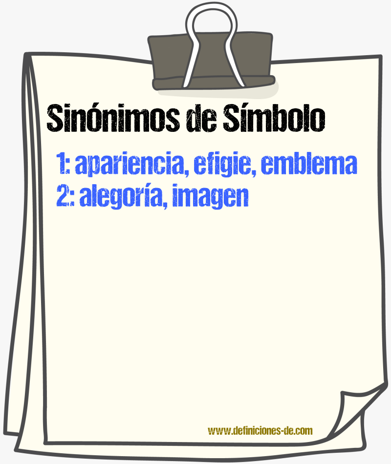 Sinnimos de smbolo