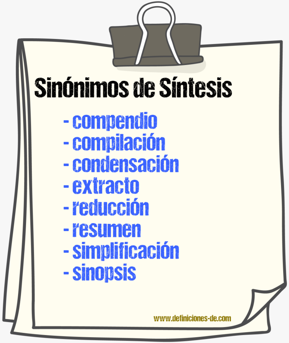 Sinnimos de sntesis