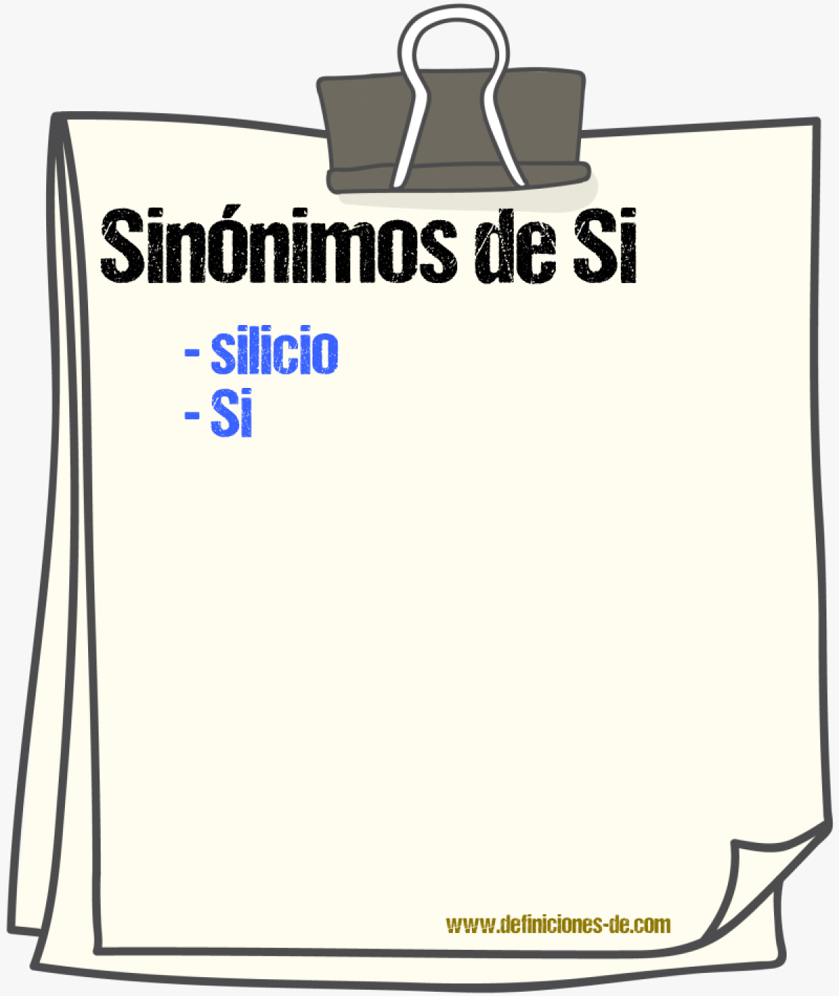 Sinónimos de si