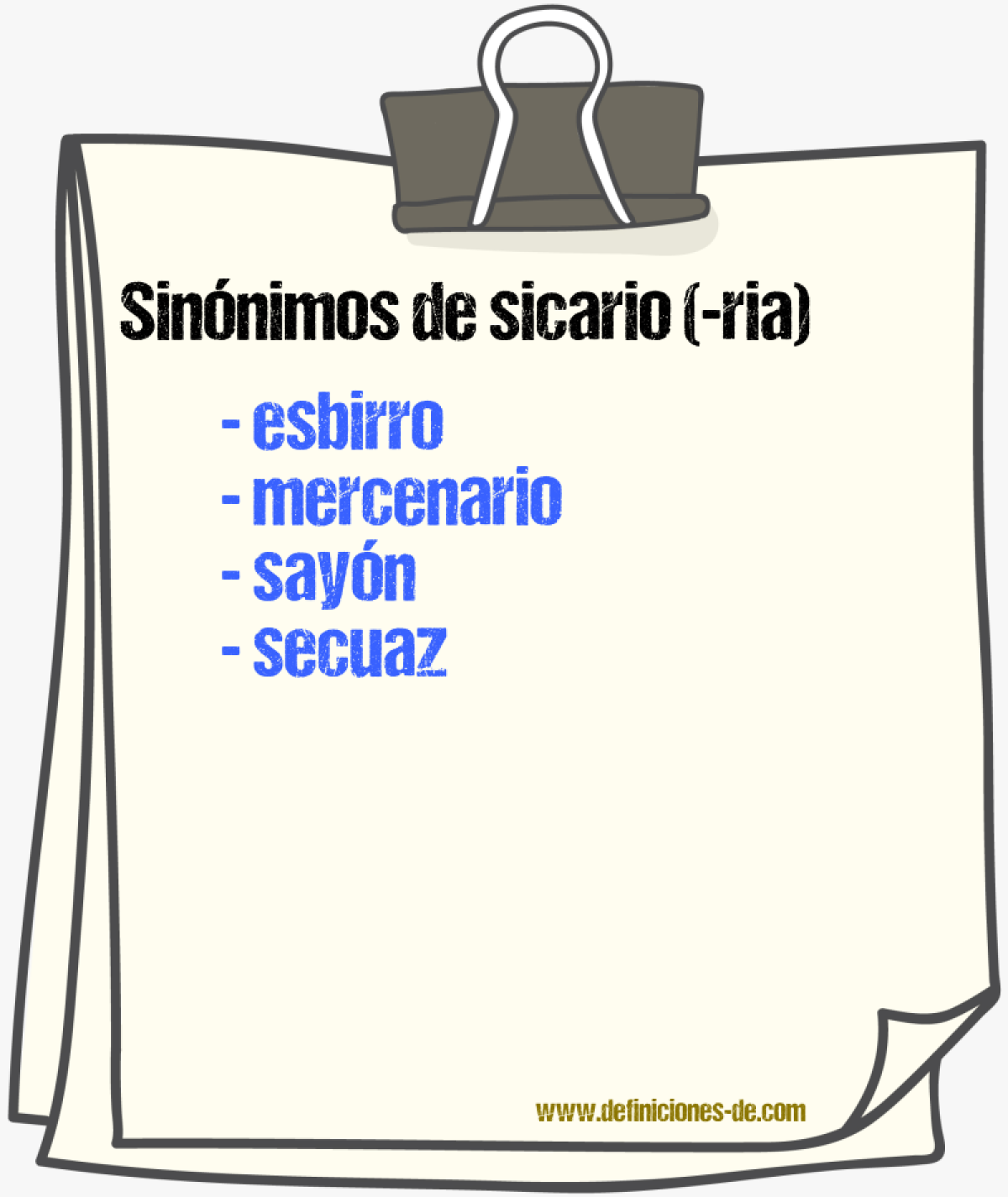 Sinnimos de sicario