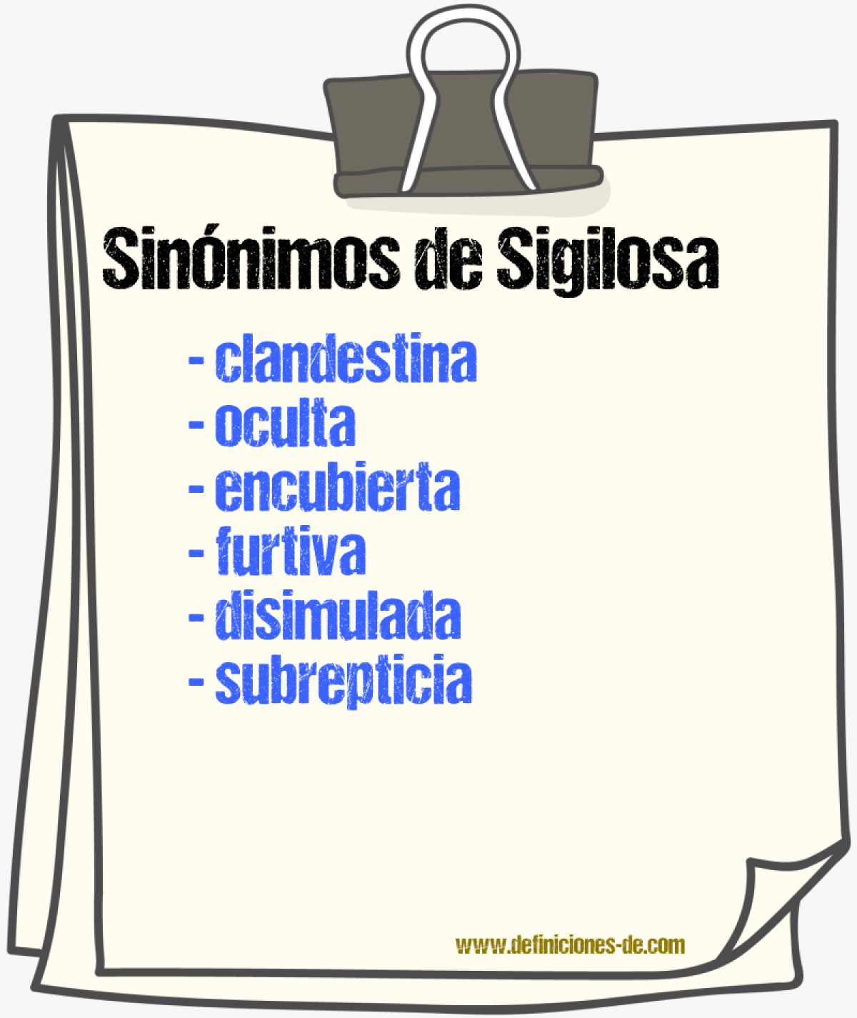 Sinónimos de sigilosa