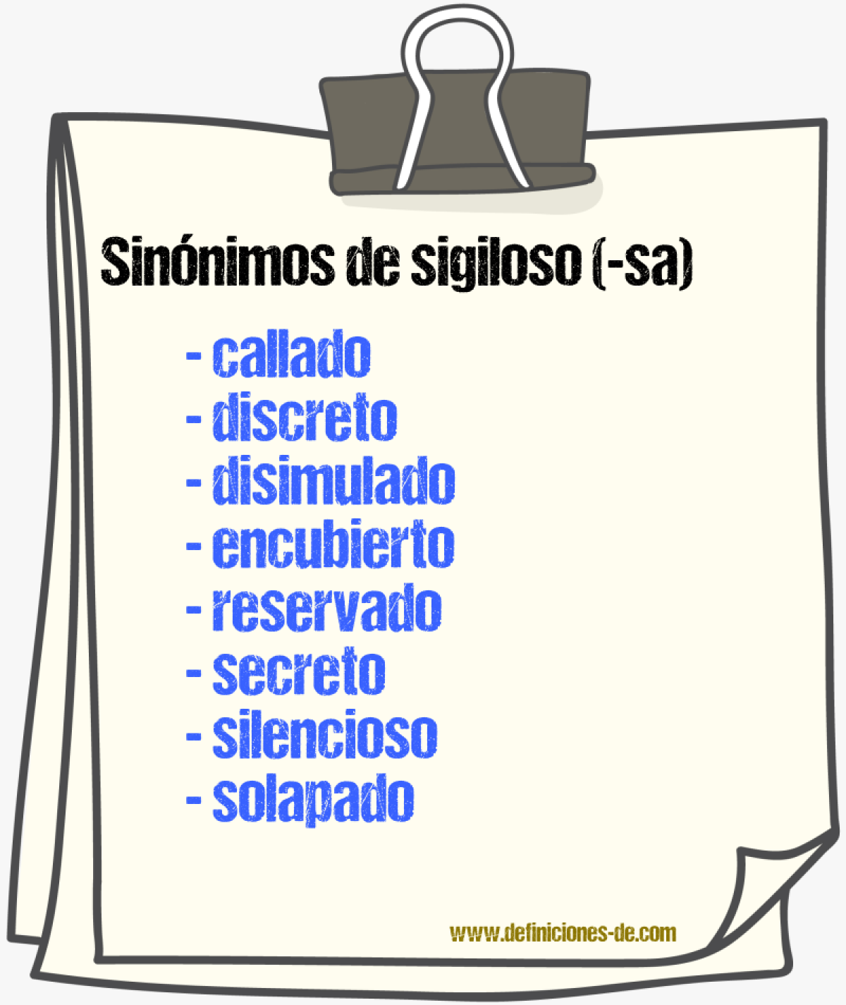 Sinnimos de sigiloso