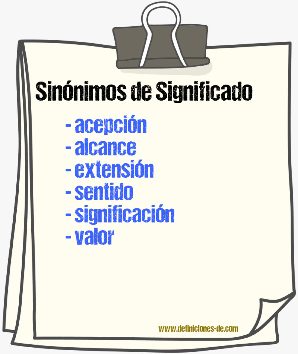 Sinnimos de significado