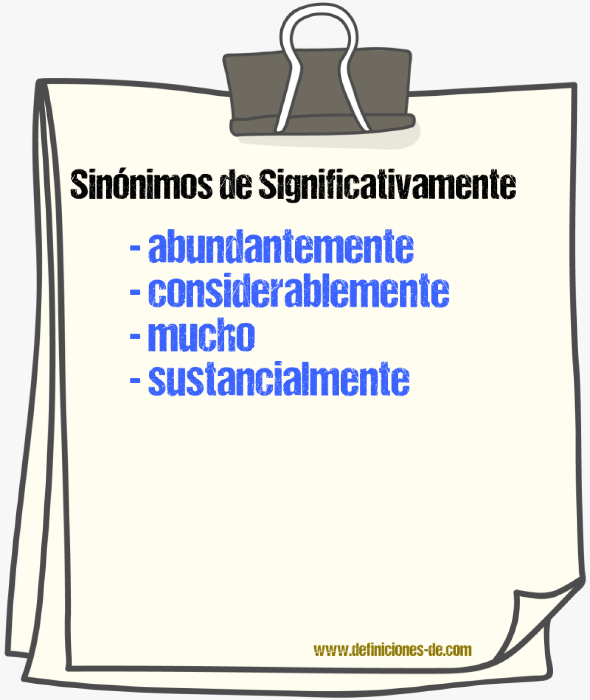 Sinnimos de significativamente