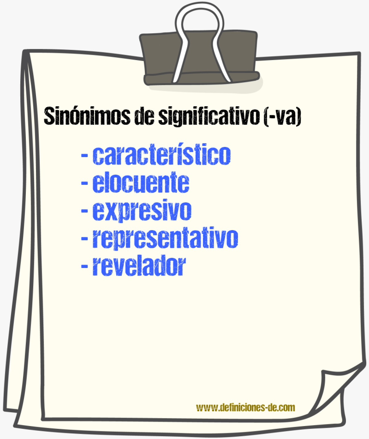 Sinnimos de significativo