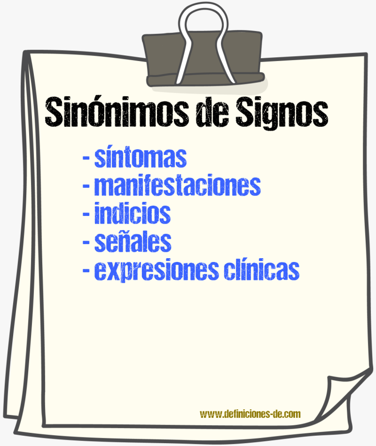 Sinónimos de signos