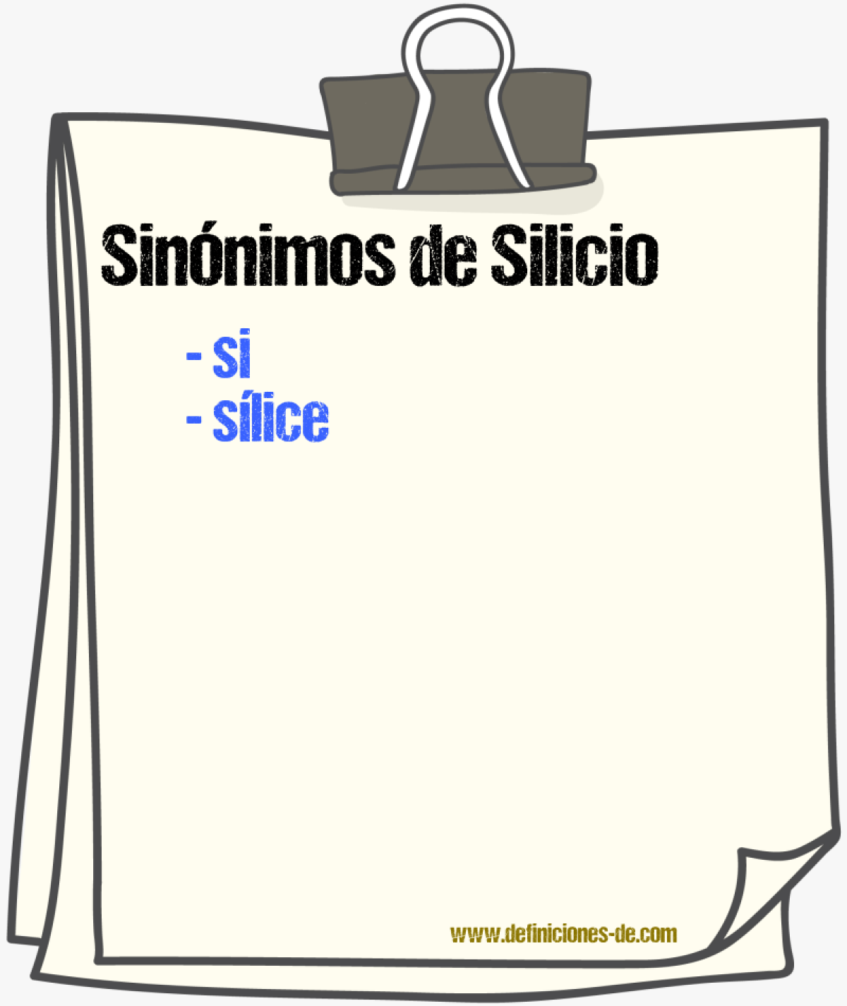 Sinnimos de silicio