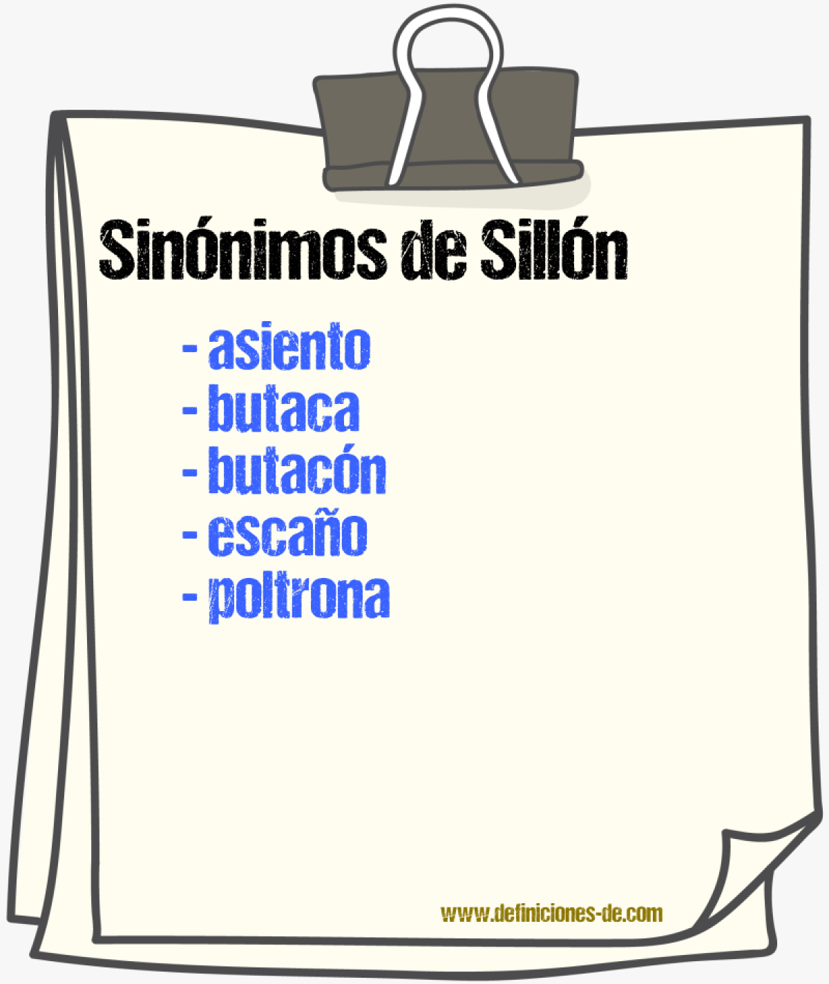 Sinnimos de silln