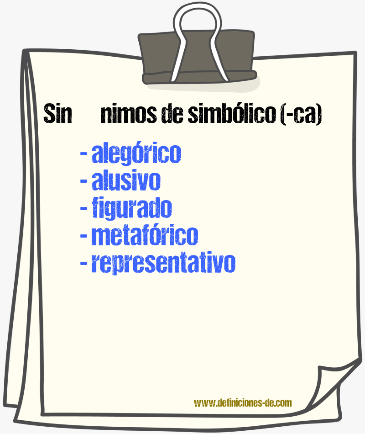 Sinnimos de simblico