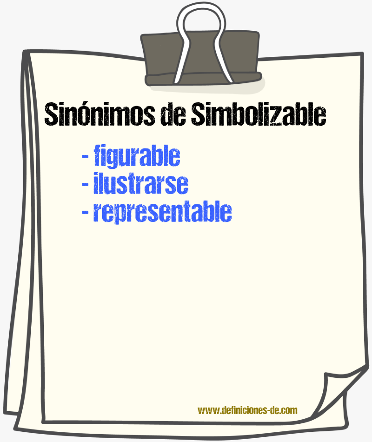 Sinnimos de simbolizable