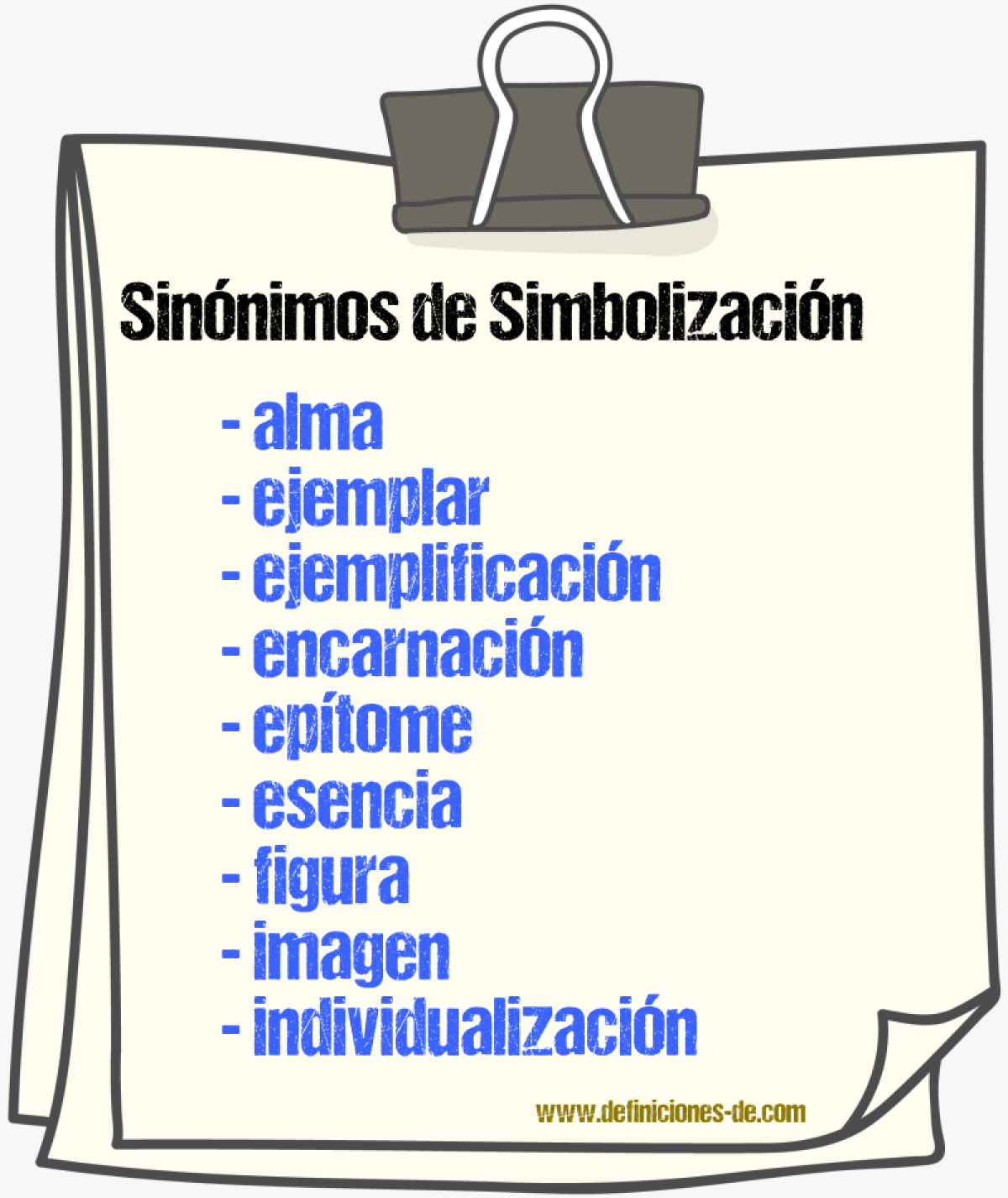 Sinnimos de simbolizacin