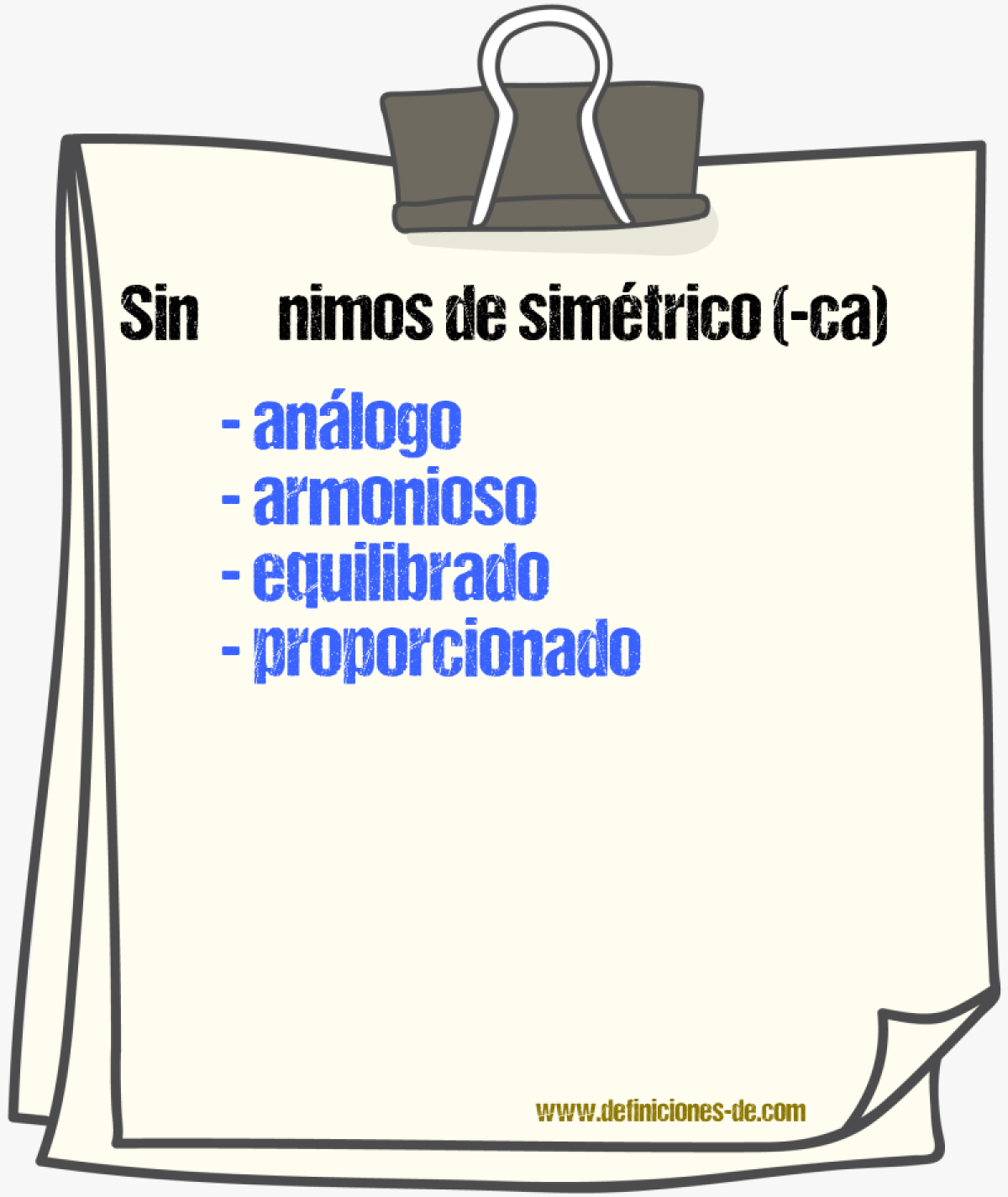 Sinnimos de simtrico