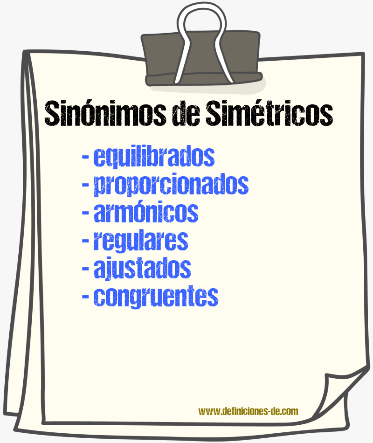 Sinónimos de simétricos