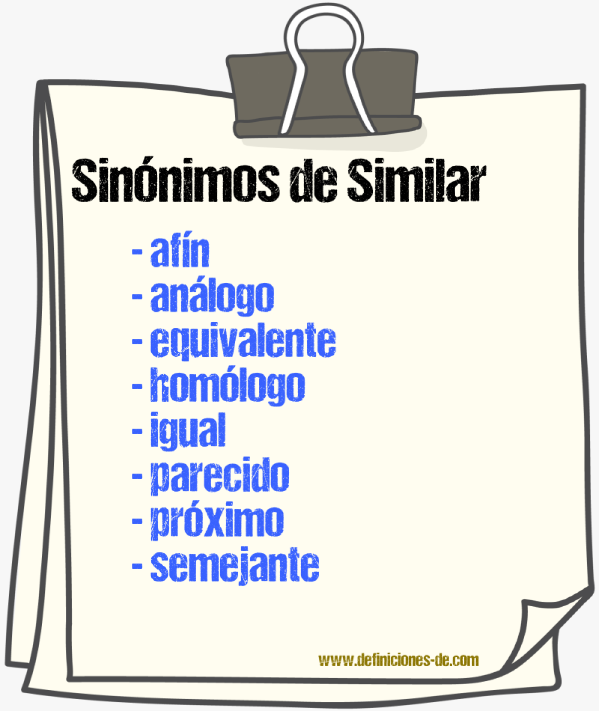 Sinnimos de similar