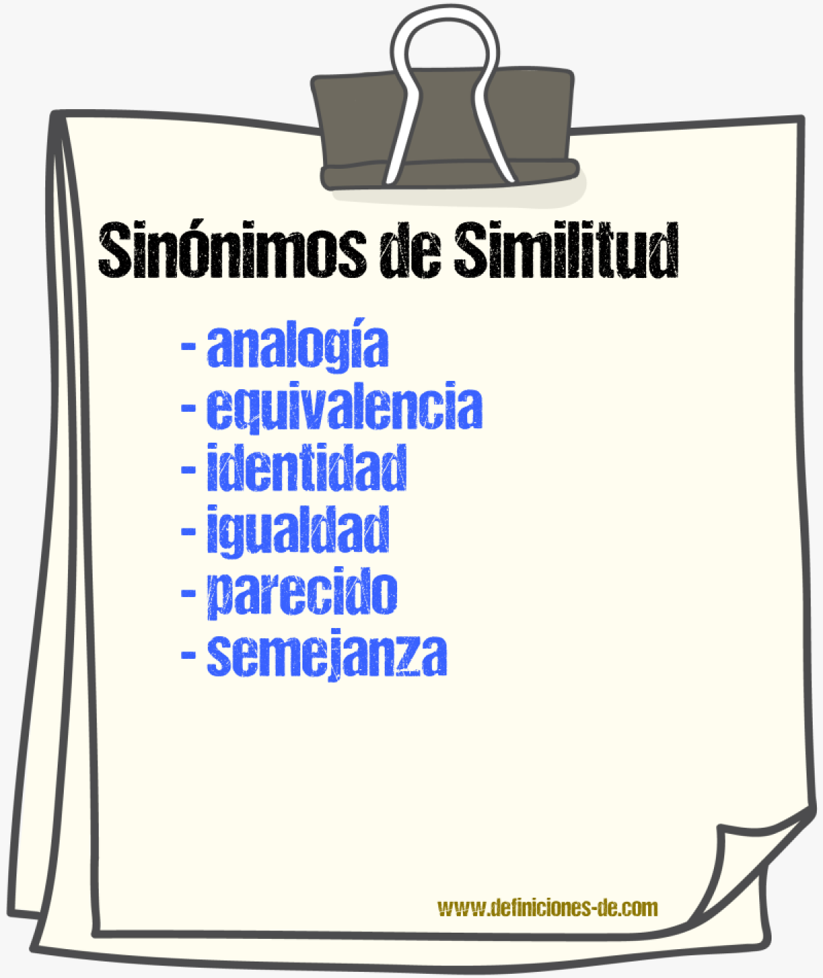 Sinnimos de similitud