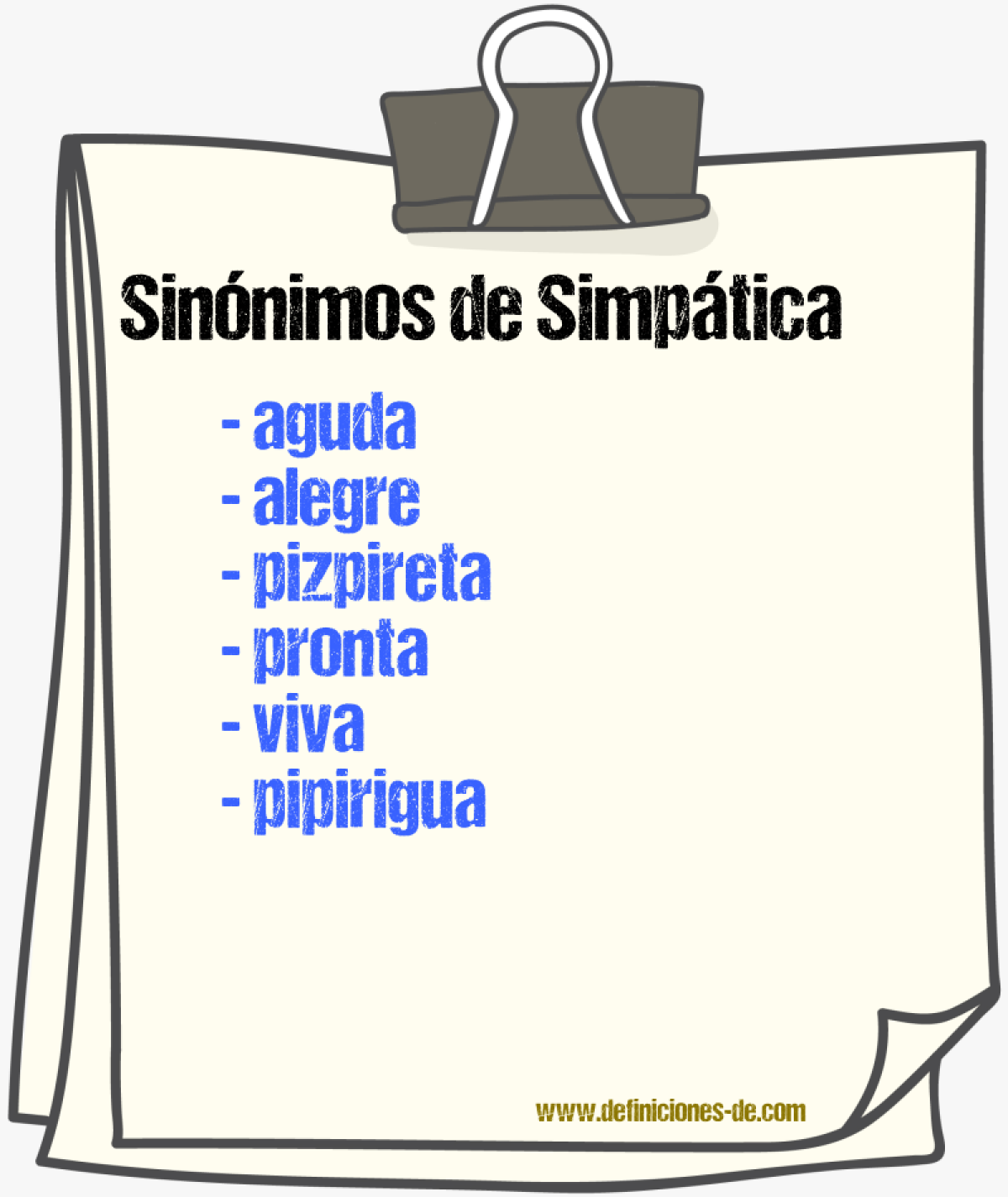 Sinnimos de simptica