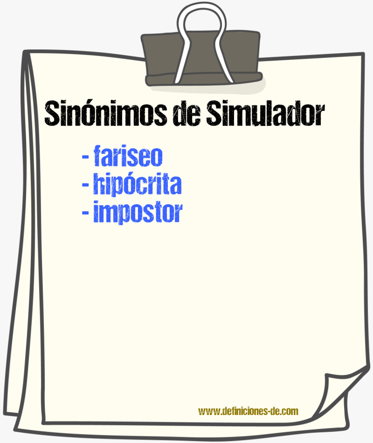 Sinónimos de simulador