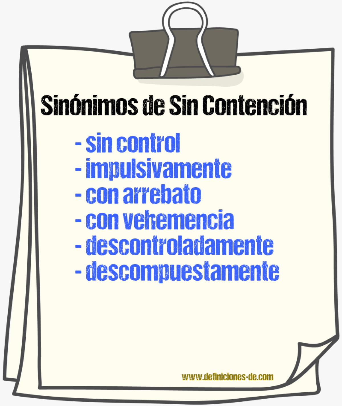 Sinónimos de sin contención