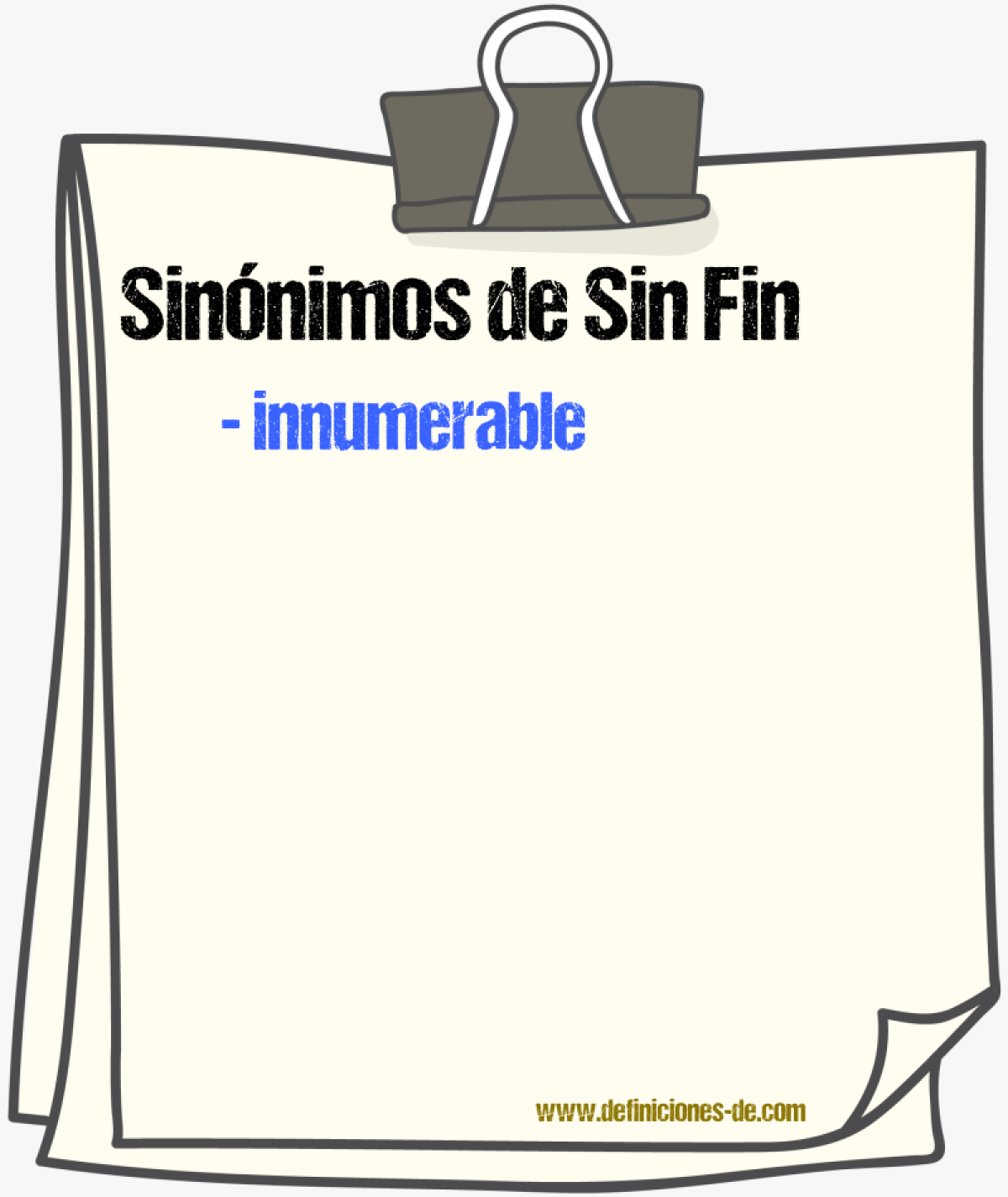 Sinnimos de sin fin