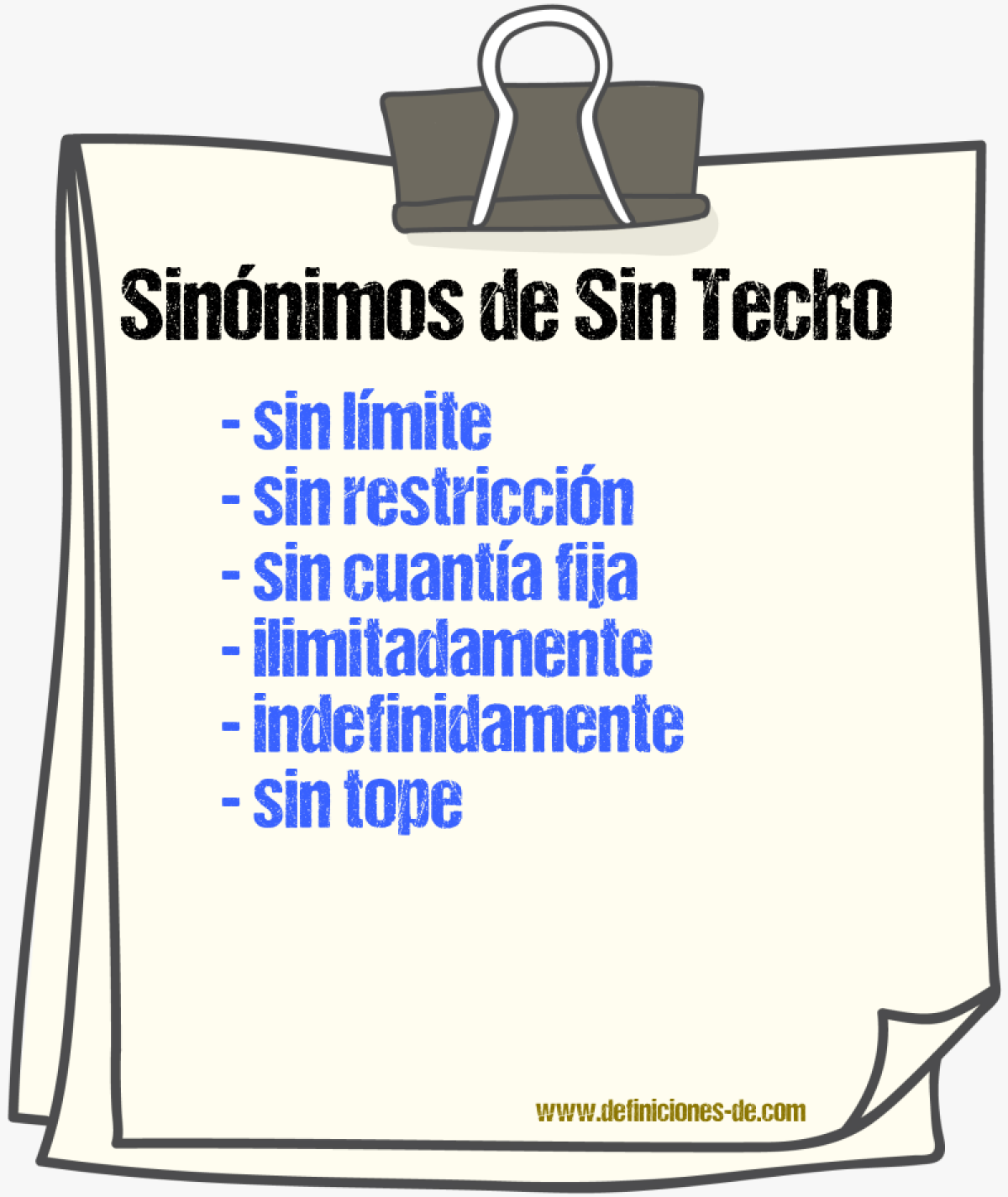 Sinónimos de sin techo