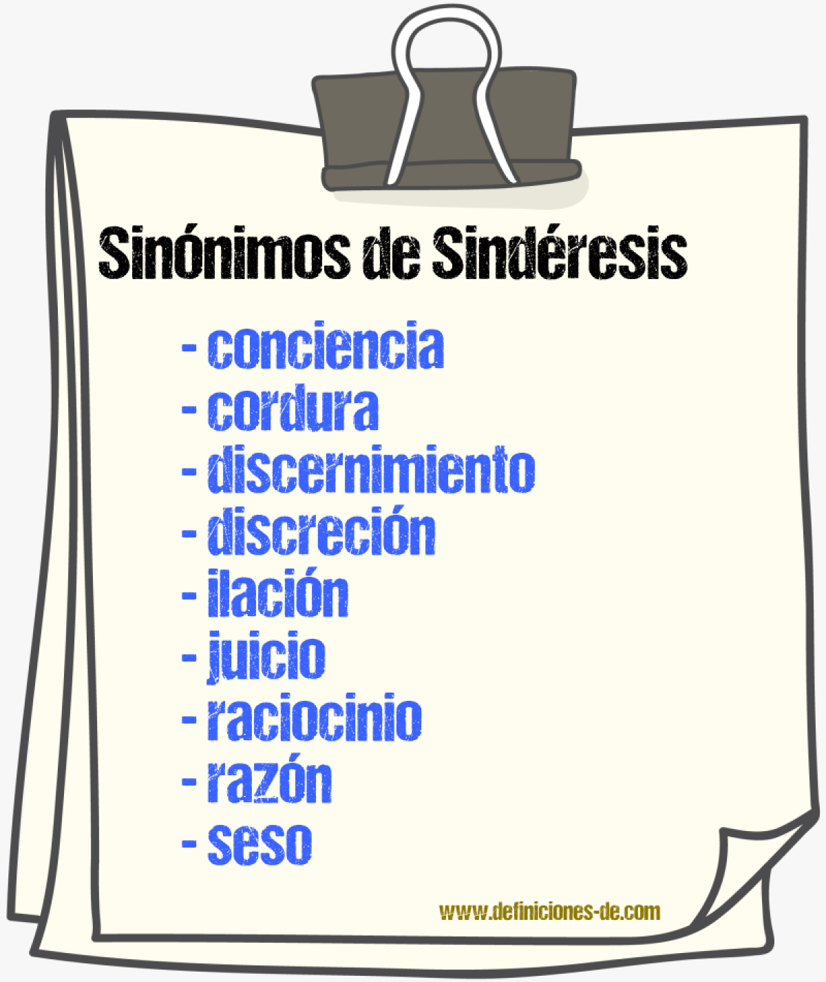 Sinnimos de sindresis